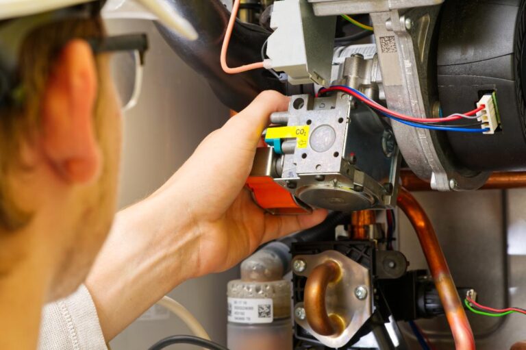 Un technicien réparant une chaudière de Dietrich Diematic 3