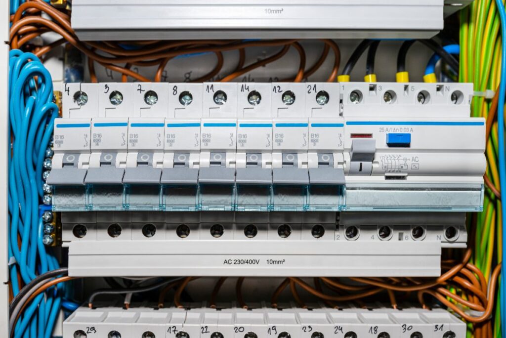 Câblage de panneau électrique et de disjoncteurs