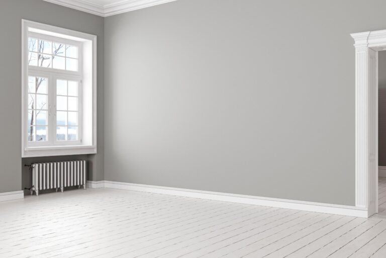 Une pièce récemment peint en gris